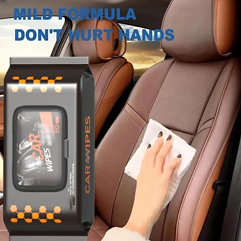 دستمال مرطوب مخصوص کفش و خودرو بسته 80 عددی