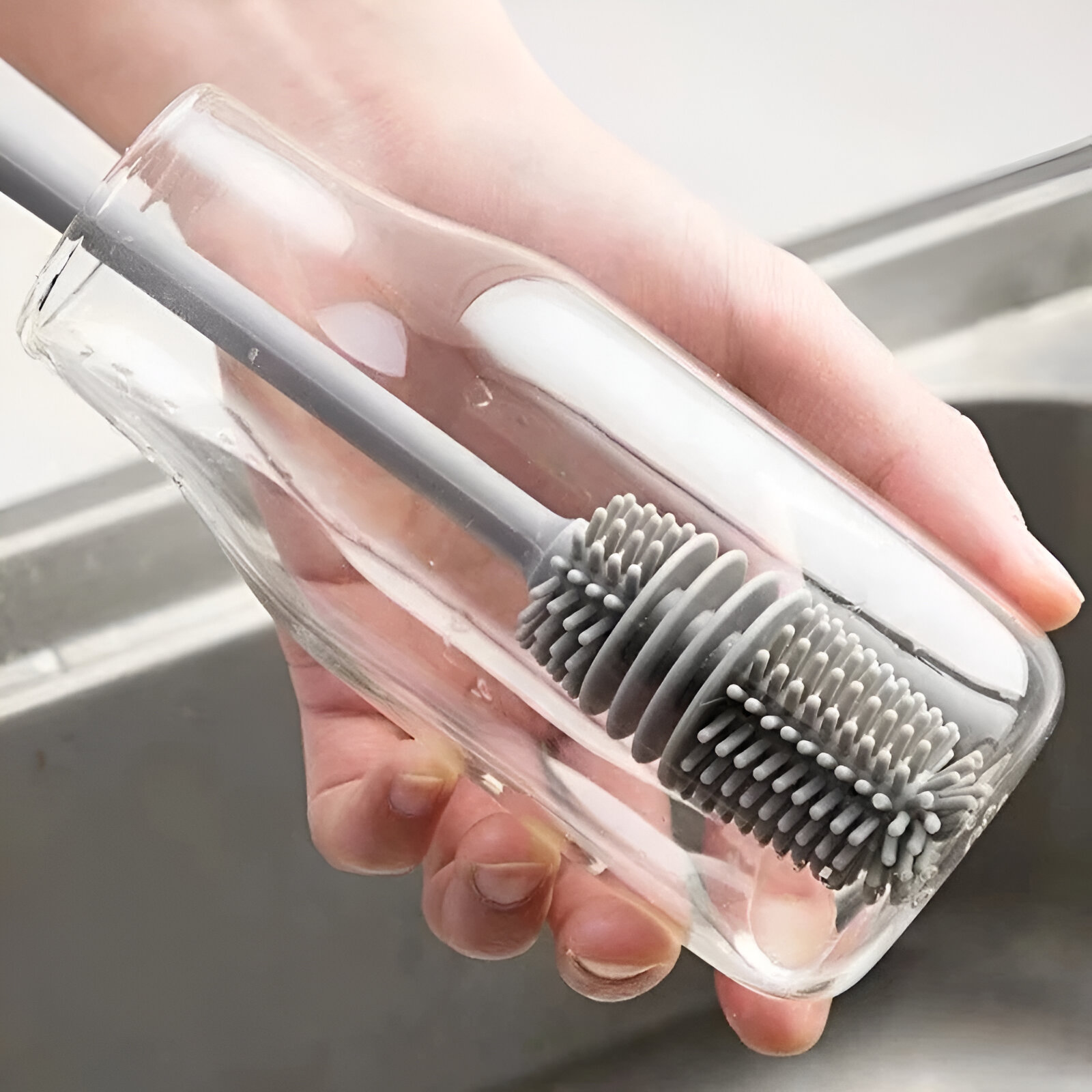 برس سیلیکونی تمیز کننده بطری مدل Lio